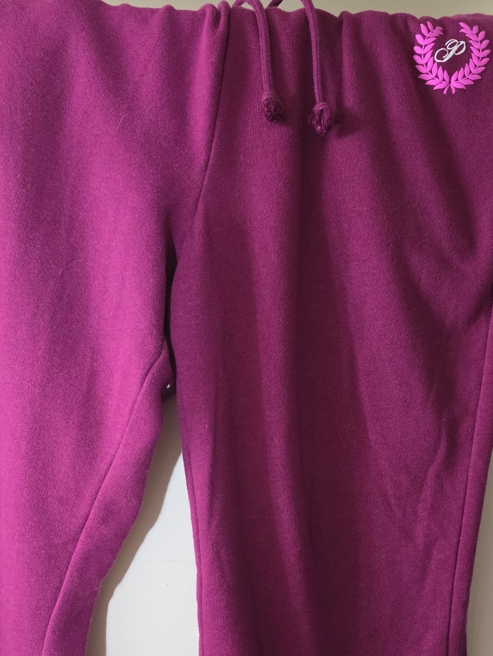 PINK Womens Magenta Fleece Jogger Pants - Brand PINK